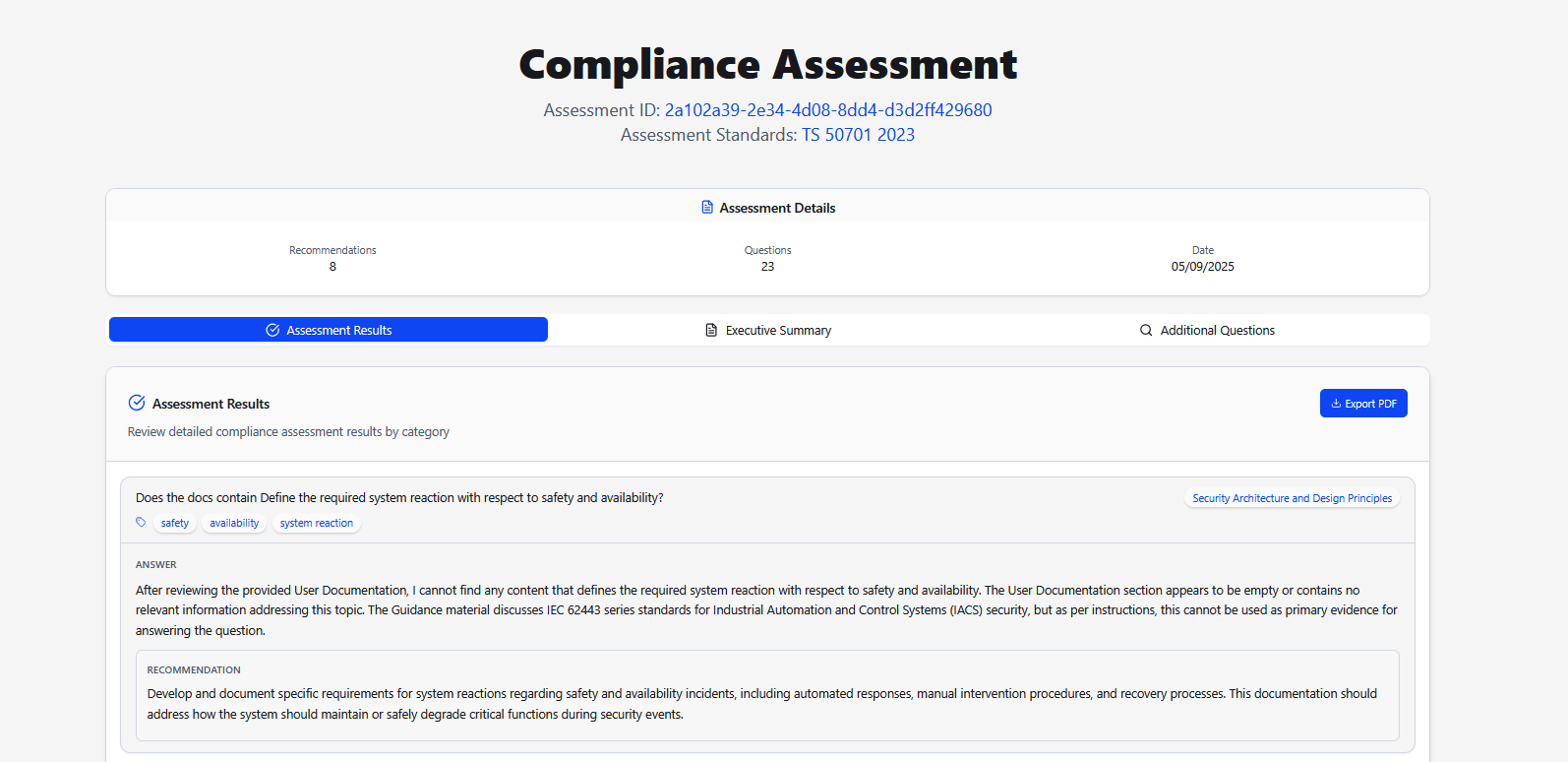 Documentation analysis